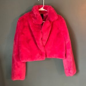 HOT PINK FUR COAT
